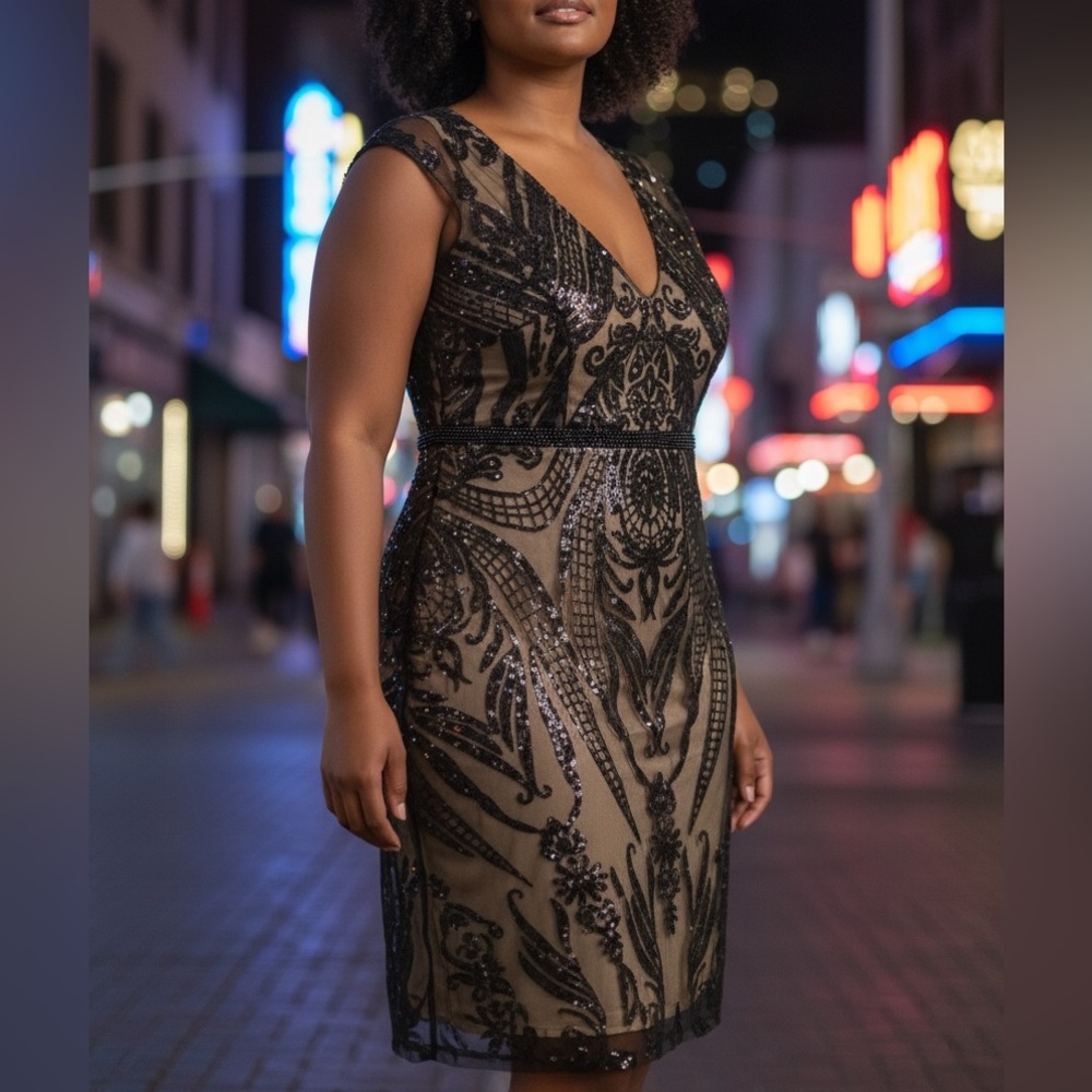 Elegant Mac Duggal Art Deco Dress 14